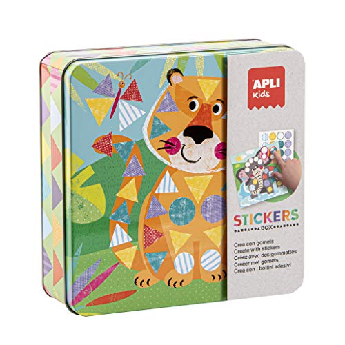 Apli Kids – Metalldose mit Set Stickern Tiger (15223) von APLI Kids