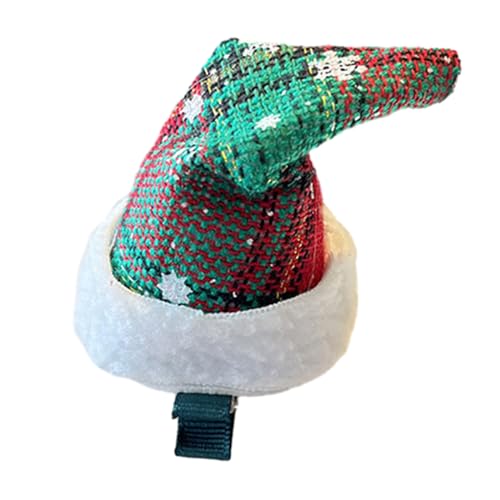 Apooke Weihnachtsmannmütze, Kopfbedeckung, Lametta-Haarspange, Weihnachts-Entenschnabel-Clip, Kopfschmuck mit Lametta, Tüll, Kegel, Hut, Cartoon-Foto-Requisiten, Weihnachts-Haarschmuck für kleine von Apooke