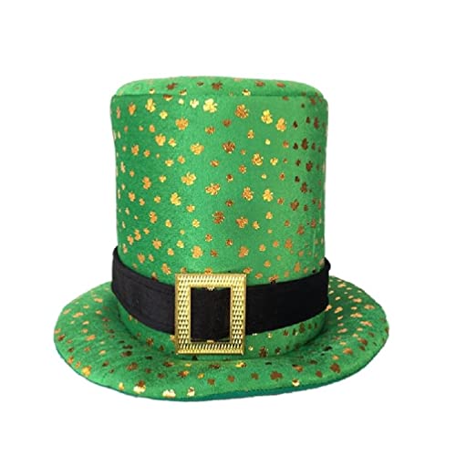 Lustiger Hut mit irischem Vergoldungsmuster, lustiger verrückter Hut, Halloween-Kostüm, Zubehör, Karneval, Partyhut, niedlicher Hut für Erwachsene, Kleeblatt-Hüte für Herren, grüner Kleeblatt-Hut, von Apooke