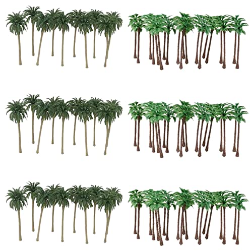 Aposous 120 Stücke Kokospalme Modell Bäume/Landschafts Modell Kunststoff Künstliche Layout Regen von Aposous