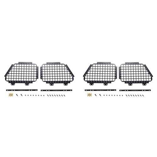 Aposous 4X für MN D90 D99S MN99S 1/12 RC Auto Upgrade Teile Metall Faltbare Auto Fenster Schutz Netz Fenster Schutz Zubehör von Aposous