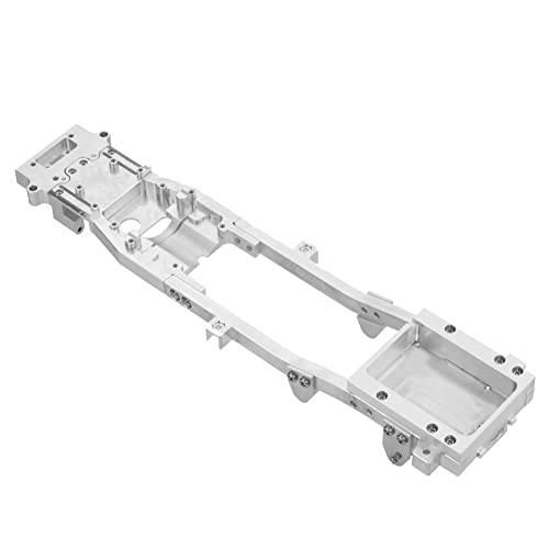 Aposous Metall-RC-Karosserie-Chassis-Rahmen-Kit-ZubehöR, Passend für D12 1/10 RC-Auto-DIY-Auto-Upgrade-Teile, Silber von Aposous