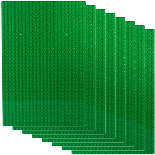 Apostrophe Games Baustein-Grundplatten, kompatibel mit Allen großen Marken, 19,2 x 28,8 cm, grüne Grundplatten (4 x Grün) von Apostrophe Games
