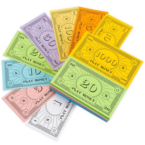 Opoly Spielgeld - 800 Stück Spielgeld für Brettspiele - 100 Stück von jeder Rechnung in 8 Stückelungen – $1, 5, 10, 20, 50, 100, 500, & $1000 - Papiergeld für Rollenspielkassierer, Nachfüllpackungen Opoly Spielgeld - 800 Stück Spielgeld für Brettspiele - 100 Stück von jeder Rechnung in 8 Stückelungen – $1, 5, 10, 20, 50, 100, 500, & $1000 - Papiergeld für Rollenspielkassierer, Nachfüllpackungen von Apostrophe Games
