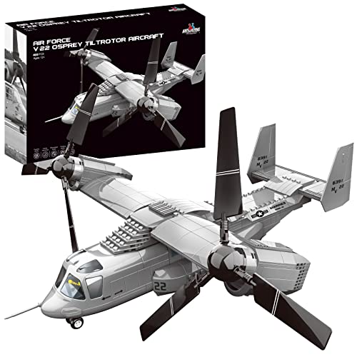 Apostrophe Games V-22 Fischadler Tiltrotor Flugzeug bausteinset - 460 Stück von Apostrophe Games