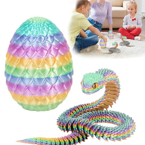 Applysu 3D Gedrucktes Schlangenei 3D Gedrucktes Bewegliches Flexibles Schlangenei, Mini Zappeltiere, Spielzeug, Schlangenstatue, Wohndekoration FüR Schreibtisch, Regal Applysu 3D Gedrucktes Schlangenei 3D Gedrucktes Bewegliches Flexibles Schlangenei, Mini Zappeltiere, Spielzeug, Schlangenstatue, Wohndekoration FüR Schreibtisch, Regal von Applysu
