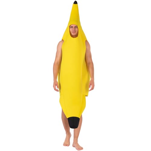 Applysu Bananen Kostüm Erwachsener Bananenanzug Overall Outfits Unisex Karneval Halloween lustige Obstspiel Kostüm Requisiten Applysu Bananen Kostüm Erwachsener Bananenanzug Overall Outfits Unisex Karneval Halloween lustige Obstspiel Kostüm Requisiten von Applysu