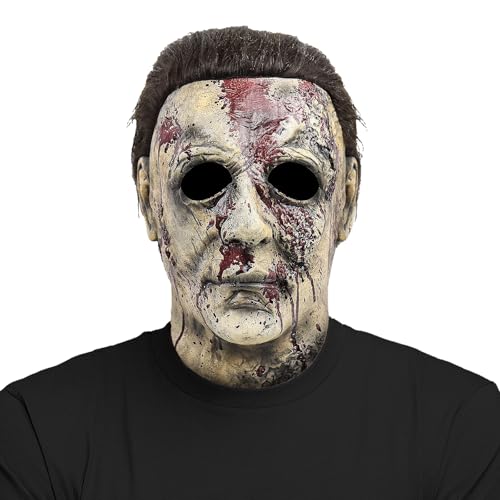 Applysu Michael Myers Maske Gruselig Blutig Vollkopf Michael Myers Masken Halloween Horror Cosplay Requisiten für Maskerade Applysu Michael Myers Maske Gruselig Blutig Vollkopf Michael Myers Masken Halloween Horror Cosplay Requisiten für Maskerade von Applysu