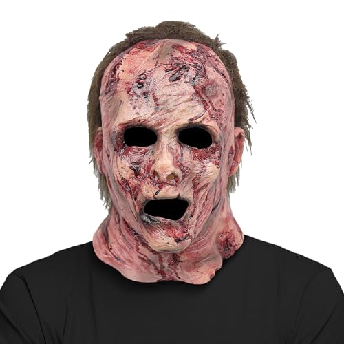Applysu Michael Myers Maske Gruselig Blutig Vollkopf Michael Myers Masken Halloween Horror Cosplay Requisiten für Maskerade Applysu Michael Myers Maske Gruselig Blutig Vollkopf Michael Myers Masken Halloween Horror Cosplay Requisiten für Maskerade von Applysu