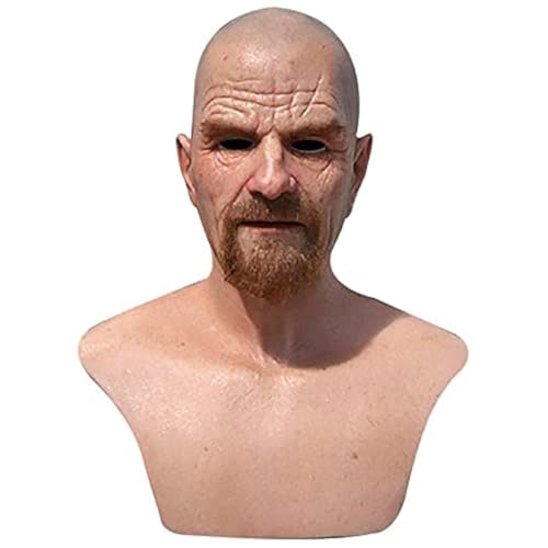 Applysu Old Man Maske, gruselig, realistisch, voller Kopf, alter Mann, Faltenmaske, gruselige Halloween-Kostüm-Requisiten für Maskerade Applysu Old Man Maske, gruselig, realistisch, voller Kopf, alter Mann, Faltenmaske, gruselige Halloween-Kostüm-Requisiten für Maskerade von Applysu