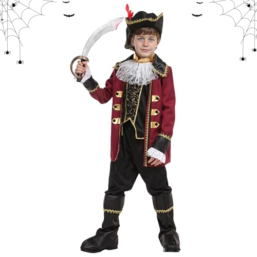 Applysu Piratenkostüm für Kinder, Piratenkostüm für Jungen, Halloween, Verkleidung, Party, Cosplay, Outfit-Set Applysu Piratenkostüm für Kinder, Piratenkostüm für Jungen, Halloween, Verkleidung, Party, Cosplay, Outfit-Set von Applysu