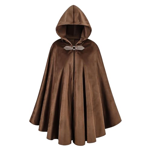 Applysu Renaissance Kapuzenumhang Mittelalterliches Kostüm mit Kapuze Hobbit Kapuzenumhang Kostüm Halloween Zaubererkostüm Mittelalterliches Wikinger Cosplay Kostüm Applysu Renaissance Kapuzenumhang Mittelalterliches Kostüm mit Kapuze Hobbit Kapuzenumhang Kostüm Halloween Zaubererkostüm Mittelalterliches Wikinger Cosplay Kostüm von Applysu