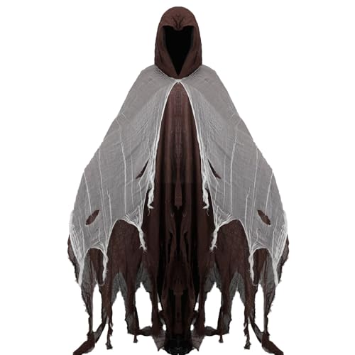 Applysu Sensenmann Kostüm für Erwachsene Sensenmann Kapuze Ed Umhang Mittelalter Renaissance Gothic Kostüm für Halloween Cosplay Applysu Sensenmann Kostüm für Erwachsene Sensenmann Kapuze Ed Umhang Mittelalter Renaissance Gothic Kostüm für Halloween Cosplay von Applysu