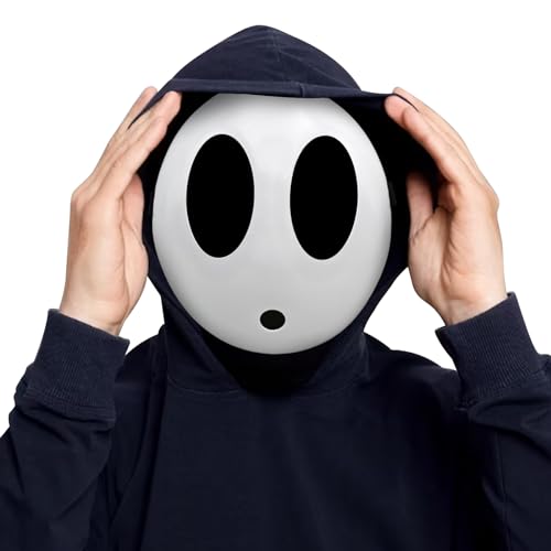 Applysu Shy Guy Maske Anime Shy Boys Girls Maske Funny Full Face Weiße Masken Cosplay Kostüm Requisiten für Halloween,Weihnachten,Karneval Applysu Shy Guy Maske Anime Shy Boys Girls Maske Funny Full Face Weiße Masken Cosplay Kostüm Requisiten für Halloween,Weihnachten,Karneval von Applysu