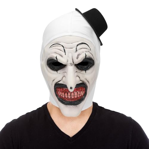 Applysu Terrifier Maske Halloween Art Die Clown Maske Terrifier Kostüm Vollkopf Cosplay Gruselige Requisiten für Erwachsene Applysu Terrifier Maske Halloween Art Die Clown Maske Terrifier Kostüm Vollkopf Cosplay Gruselige Requisiten für Erwachsene von Applysu