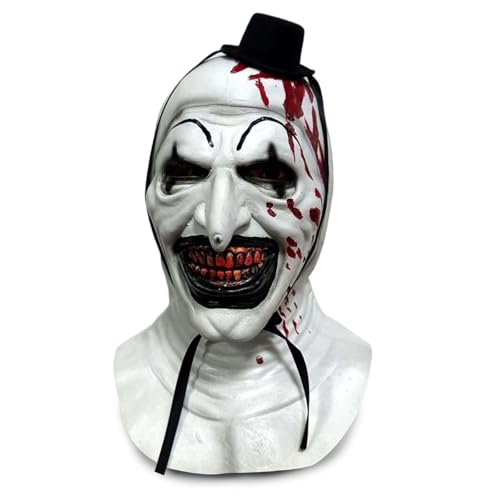 Applysu Terrifier Maske Halloween Art Die Clown Maske Terrifier Kostüm Vollkopf Cosplay Gruselige Requisiten für Erwachsene Applysu Terrifier Maske Halloween Art Die Clown Maske Terrifier Kostüm Vollkopf Cosplay Gruselige Requisiten für Erwachsene von Applysu