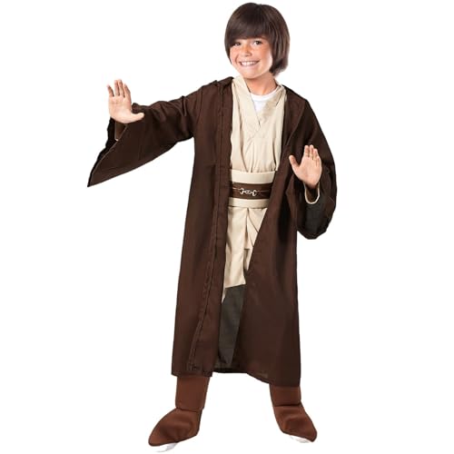 Jedi Kostüm Erwachsene Kinder Jedi Film Cosplay Mittelalter Outfit Halloween Tunika Kapuze Uniform Full Set von Applysu