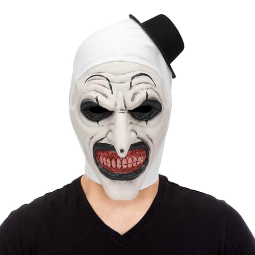 Terrifier Clown Maske Halloween Kunst Die Clown Maske Terrifier Kostüm Ganzkopf Cosplay Gruselige Requisiten für Erwachsene Terrifier Clown Maske Halloween Kunst Die Clown Maske Terrifier Kostüm Ganzkopf Cosplay Gruselige Requisiten für Erwachsene von Applysu