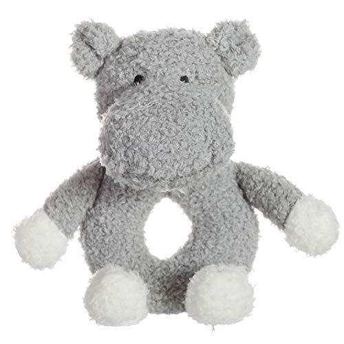 Apricot Lamb Baby rasselt Spielzeug weicher Plüsch Rassel 12cm Baby Rassel Nilpferd,weicher Greifling Spielzeug,Baby Spielzeug,Geschenk zur Geburt von Apricot Lamb