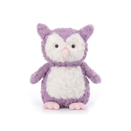 Apricot Lamb Blume Eule Vogel Plüschtiere für Kinder, weiche niedliche Kuscheltier für Baby Mädchen und Jungen, Flauschige Blume Eule Lila 24 cm von Apricot Lamb
