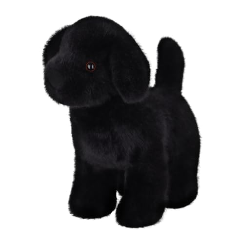 Apricot Lamb –Charming Labrador-Black-Dog Puppy- Plüsch Spielzeug Plüschtier für Mädchen, Jungen & Babys – Flauschiger Stofftier zum Spielen – Gemütliches Schmusetier – Plüsch Hund schwarz von Apricot Lamb