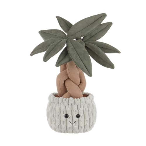 Apricot Lamb Geldbaum Glücksbaum Pflanze Plüschtiere für Kinder, weiche niedliche Kuscheltier für Baby Mädchen und Jungen, Flauschige Geldbaum Pflanze Grün 35 cm von Apricot Lamb