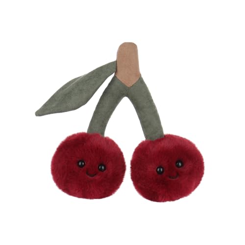 Apricot Lamb Köstliche Kirsche Plüschtiere für Kinder, weiche niedliche Kuscheltier für Baby Mädchen und Jungen, Flauschige Kirsche Obst Rot 20 cm von Apricot Lamb