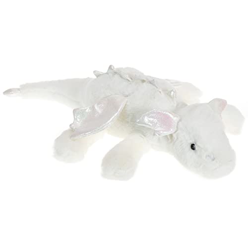 Apricot Lamb – Kuscheltier Drache 40 cm – Plüsch Spielzeug Plüschtier für Kinder und Baby – Flauschiger Stofftier zum Spielen, Geschenk & Kuscheln – Gemütliches Schmusetier – Weißer Drache von Apricot Lamb