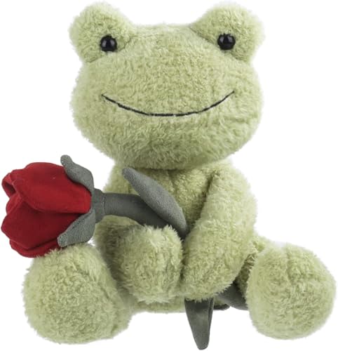 Apricot Lamb – Kuscheltier Frosch 23 cm - Plüsch Spielzeug – Flauschiger Stofftier zum Spielen, Sammeln & Kuscheln – Gemütliches Schmusetier –Rose- Samt Frosch von Apricot Lamb