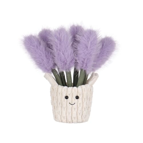 Apricot Lamb Lavendel Blumenkorb Blume Plüschtiere für Kinder, weiche niedliche Kuscheltier für Baby Mädchen und Jungen, Flauschige Lavendel Lila 26 cm von Apricot Lamb