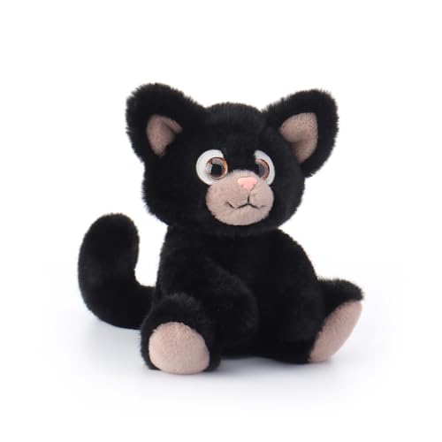 Apricot Lamb Schwarze Katze Kris Plüschtiere für Kinder, weiche niedliche Kuscheltier für Baby Mädchen und Jungen, Flauschige Schwarze Katze Kris Schwarz 20 cm von Apricot Lamb