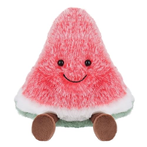 Apricot Lamb Wassermelon Plüsch Obst für Kinder, weiche niedliche Kuscheltier für Baby Mädchen und Jungen, Flauschige Plüsch Rot Wassermelon von Apricot Lamb