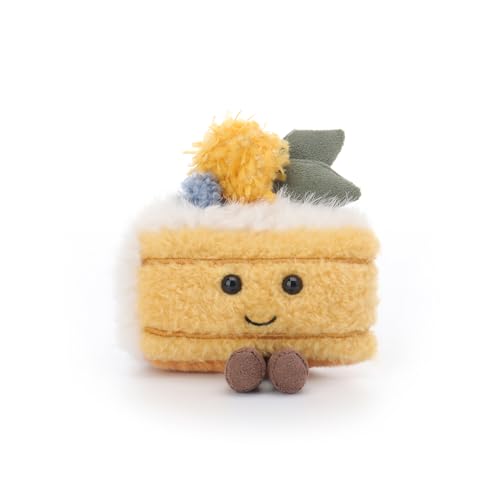 Apricot Lamb Zitronenkuchen geschnitten Essen Nachtisch Plüschtiere für Kinder, weiche niedliche Kuscheltier für Baby Mädchen und Jungen, Flauschige Zitronenkuchen geschnitten Gelb 9 cm von Apricot Lamb