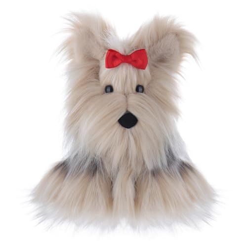 Apricot Lamb –stylish Yorkshire Terrier-Dog Puppy- Plüsch Spielzeug Flauschiger Stofftier zum Spielen – Gemütliches Schmusetier – Plüsch Hund Welpe braun von Apricot Lamb