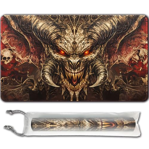 Spielmatte für MTG (genäht), Größe 61 x 35,6 cm, inklusive Aufbewahrungstasche, sehr geeignet für Amateur-Enthusiasten, TCG, MTG-Spielmatte und Kartenbereiche (Zupaysaurus-No Zone) von April Space