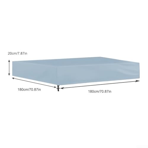 210D wasserdichte quadratische Sandkastenabdeckung, tragbares Design für einfache Lagerung, kindersicherer Schutz für Sandspiele im Freien (grau 180 x 180) von Aprilsunnyzone