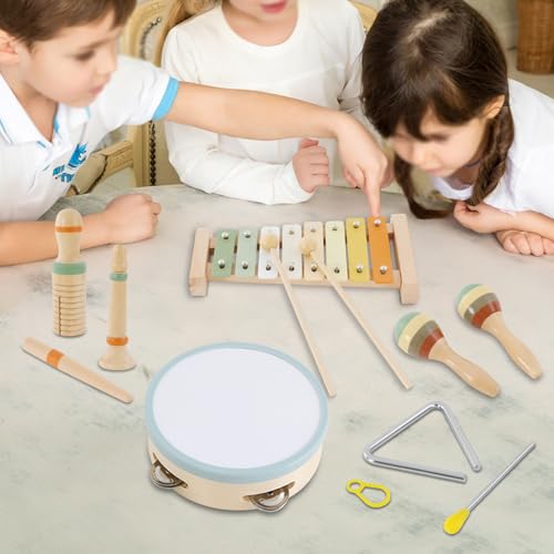 Apriltop Musikinstrumente Set, Holzspielzeug ab 3 Jahre, Nicht Leicht zu Verformen Oder zu Beschädigen Apriltop Musikinstrumente Set, Holzspielzeug ab 3 Jahre, Nicht Leicht zu Verformen Oder zu Beschädigen von Apriltop