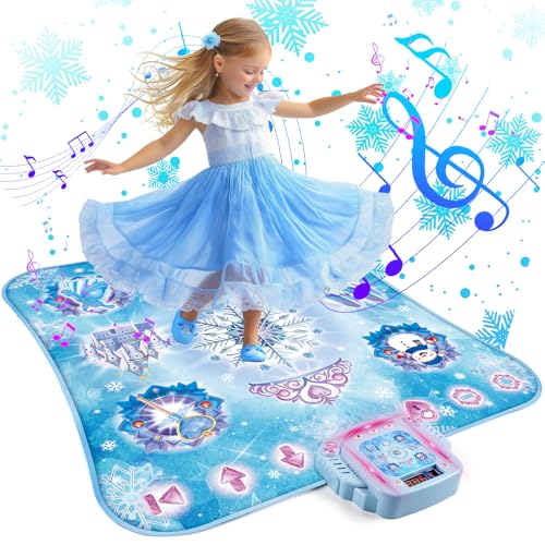 Apritsce Tanzmatte Kinder, Kindertanzmatten für Mädchen Jungen Ab 3 4 5 6 7 8 9 10 11 12 Jahre, mit Bluetooth & LED Anzeige, Musikmatte Geschenke Weihnachten Spiel Spielzeug von Apritsce