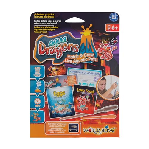 Aqua Dragons Red Volcano Nachfüllpackung, pädagogisches STEM-Spielzeug, Wasserlebewesen ausbrüten und wachsen Lassen, inklusive Eiern, Futter, Löffel, Luftsprudler, für Kinder ab 6 Jahren Aqua Dragons Red Volcano Nachfüllpackung, pädagogisches STEM-Spielzeug, Wasserlebewesen ausbrüten und wachsen Lassen, inklusive Eiern, Futter, Löffel, Luftsprudler, für Kinder ab 6 Jahren von Aqua Dragons