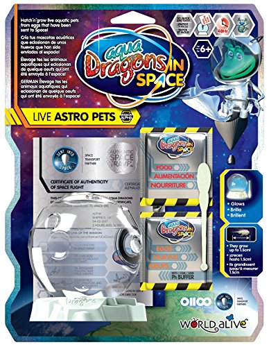 Aqua Dragons |Space Astro Pets Discovery Kit | - Pädagogisches STEM-Spielzeug, Aquarium-Set, einfaches Haustier für Kinder - einschließlich Tank, Futter, Eier, Fütterungslöffel und Pipette von Aqua Dragons