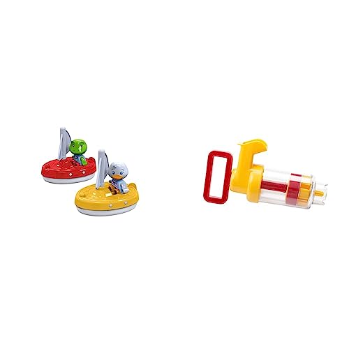 AquaPlay - 2 Segelboote + 2 Figuren - Zubehör für Wasserbahnen oder Badewanne - Kleine Wasserpumpe - Erweiterungsset von AquaPlay