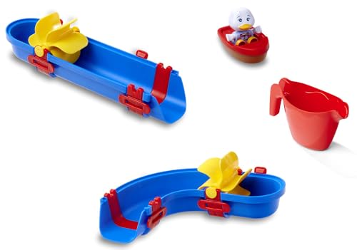 AquaPlay Sploshy Cascade Badewannenspielzeug - Wasserspielzeug für Kinder ab 1,5 Jahre - Spielzeug-Wasserbahn mit Rutsche & Boot inkl. Saugnäpfe für Badewanne & Co. von AquaPlay