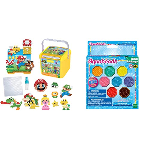Aquabeads 31774 Kreativ Würfel - Super Mario - Bastelset, grün & 31520 Glitzerperlen - Nachfüllset Nachfüllpack Aquabeads 31774 Kreativ Würfel - Super Mario - Bastelset, grün & 31520 Glitzerperlen - Nachfüllset Nachfüllpack von Aquabeads