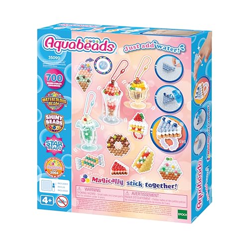 Aquabeads 35090 Süßigkeiten Anhänger Bastelset, Wasserperlen Bastelset für Kinder ab 4 Jahren, kindersicher, kein Bügeln oder Kleben erforderlich von Aquabeads