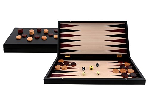 Aquamarin Games – Backgammon Black Series, schwarz (compudid S.L CP033) von Aquamarine Games