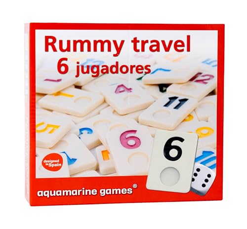 Aquamarine Games - Rummy travel 6 Spieler, Mehrfarbig (DO004) von Aquamarine Games