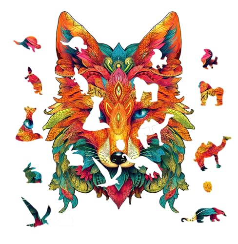 Aquamarine Games - Animal Wood Puzzle The Fox, Mehrfarbig (1) von Aquamarine Games