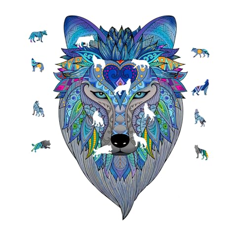 Aquamarine games Animal Wood Chamäleon Puzzle, Mehrfarbig, 30 x 30 cm (Chamäleon-112) von Aquamarine Games