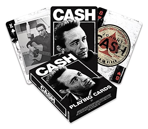 AQUARIUS Johnny Cash Playing Cards - Johnny Cash Themed Deck of Cards for Your Favorite Card Games - Officially Licensed Johnny Cash Merchandise & Collectibles - Poker Size with Linen Finish von AQUARIUS