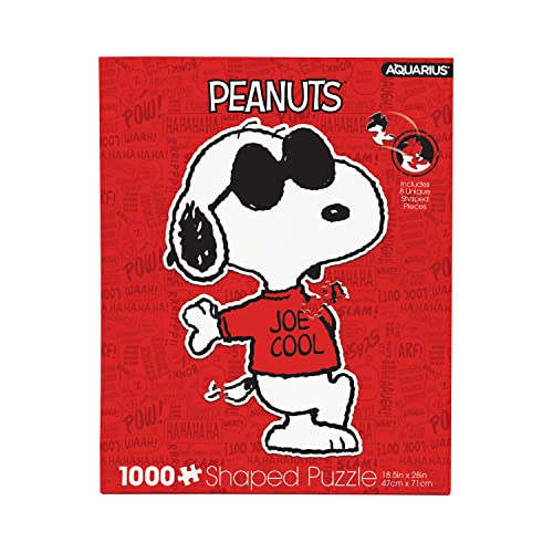 AQUARIUS Peanuts Joe Cool Shaped Puzzle (1000 Piece Jigsaw Puzzle) - Glare Free - Precision Fit - Virtually No Puzzle Dust - Officially Licensed Peanuts Joe Cool Collectibles - 18x28 Inches von AQUARIUS